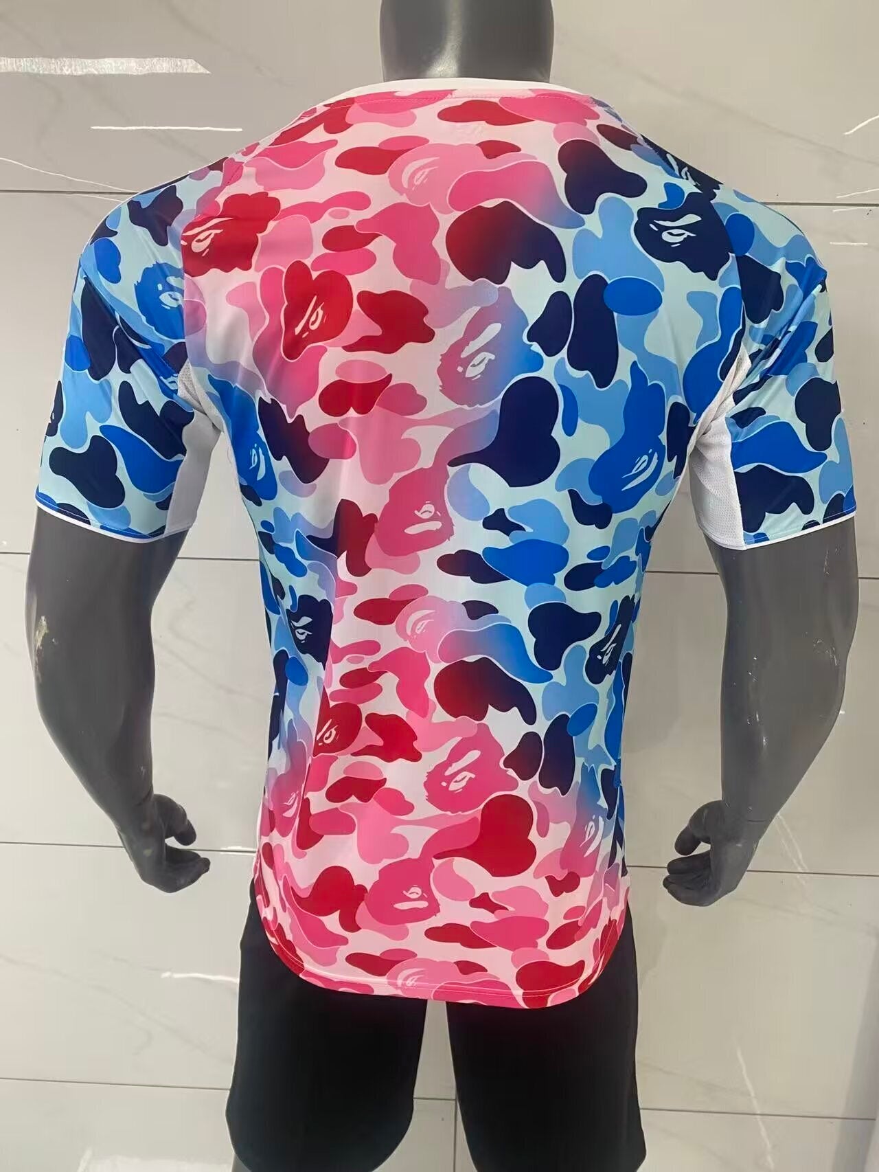 adidas×A BATHING BAPE Shock Blue Jersey Adidas x BAPE Blue Shock Jersey – Kitora kits